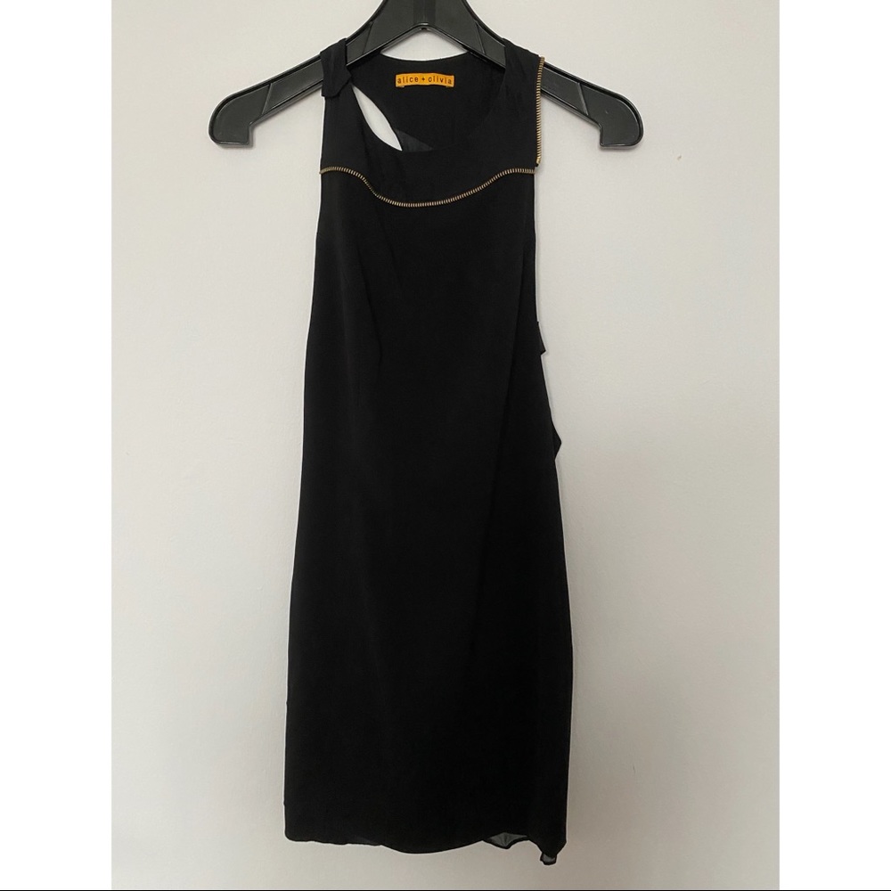 Alice + Olivia black mini dress